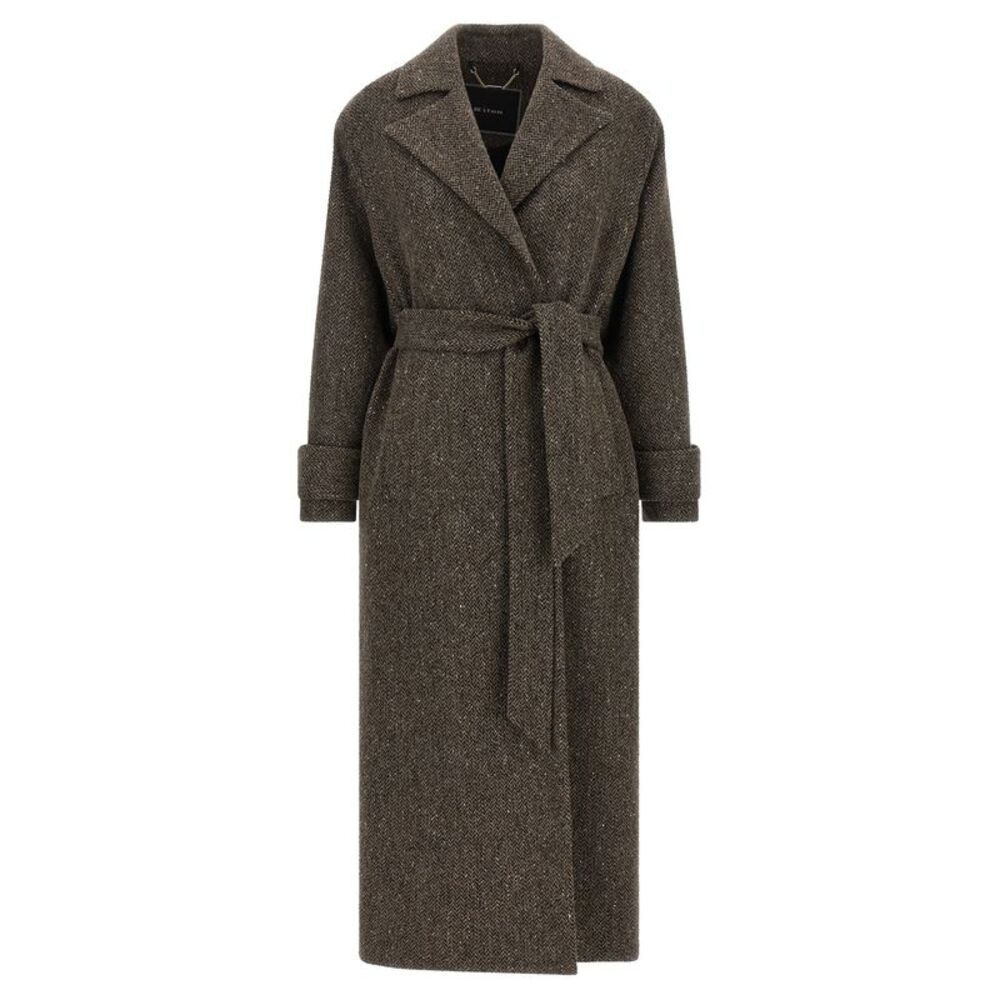 Kiton Women Chevron Wool Coat